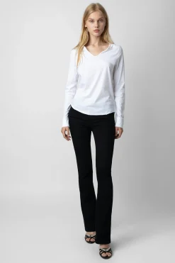 T-Shirts^Zadig & Voltaire T-Shirt Henley A Imprime Photo