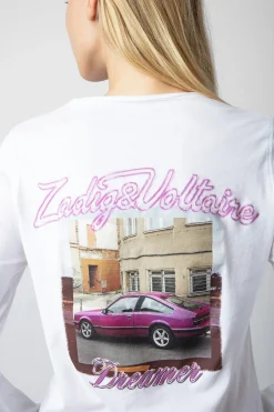 T-Shirts^Zadig & Voltaire T-Shirt Henley A Imprime Photo