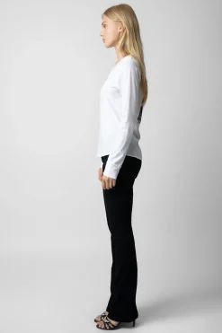 T-Shirts^Zadig & Voltaire T-Shirt Henley A Imprime Photo