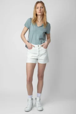 T-Shirts^Zadig & Voltaire T-Shirt Henley A Strass