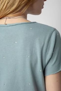 T-Shirts^Zadig & Voltaire T-Shirt Henley A Strass