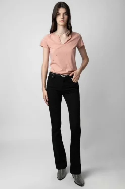 T-Shirts^Zadig & Voltaire T-Shirt Henley A Strass