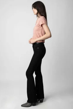 T-Shirts^Zadig & Voltaire T-Shirt Henley A Strass