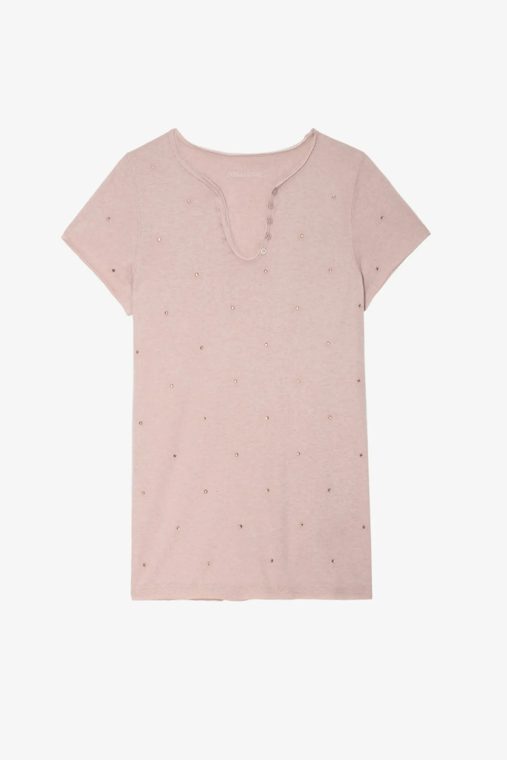 T-Shirts^Zadig & Voltaire T-Shirt Henley A Strass
