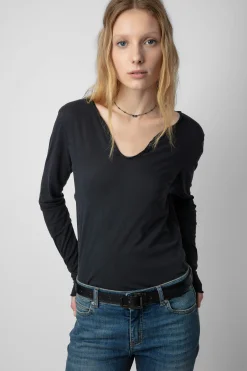 T-Shirts^Zadig & Voltaire T-Shirt Henley Ailes De Concert