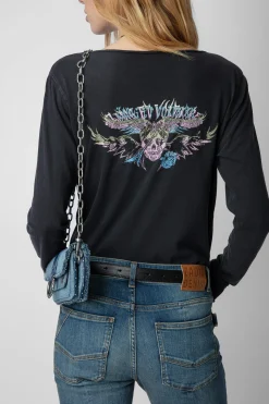 T-Shirts^Zadig & Voltaire T-Shirt Henley Ailes De Concert