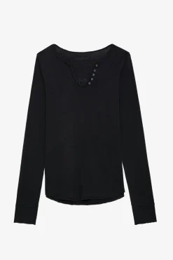 T-Shirts^Zadig & Voltaire T-Shirt Henley Ailes De Concert
