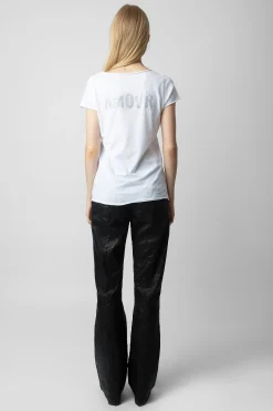 T-Shirts^Zadig & Voltaire T-Shirt Henley Amour Strass