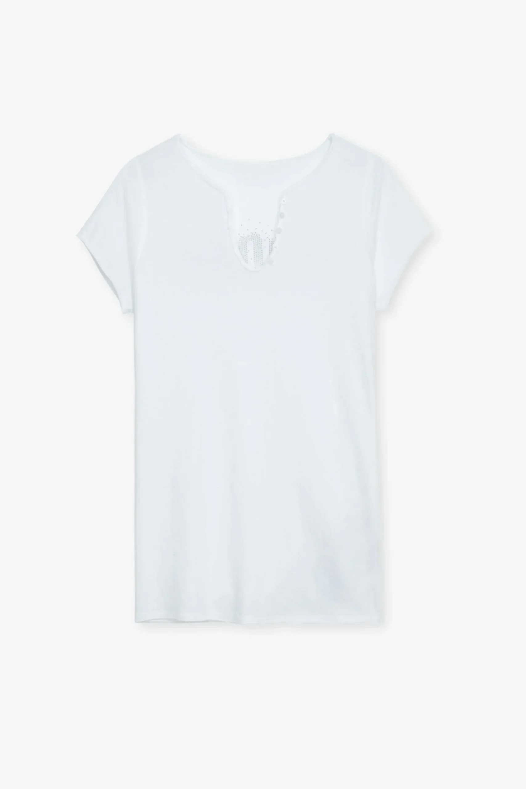 T-Shirts^Zadig & Voltaire T-Shirt Henley Amour Strass