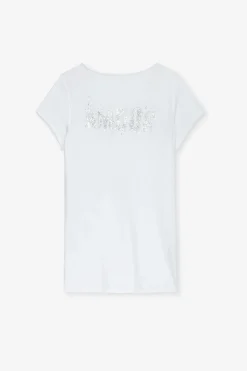 T-Shirts^Zadig & Voltaire T-Shirt Henley Amour Strass