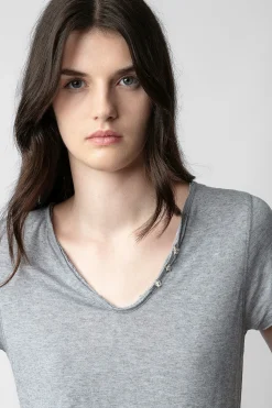 T-Shirts^Zadig & Voltaire T-Shirt Henley Bijoux