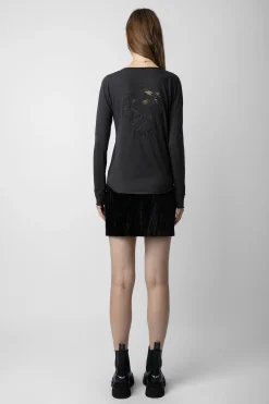 T-Shirts^Zadig & Voltaire T-Shirt Henley C'Est La Faute A Voltaire