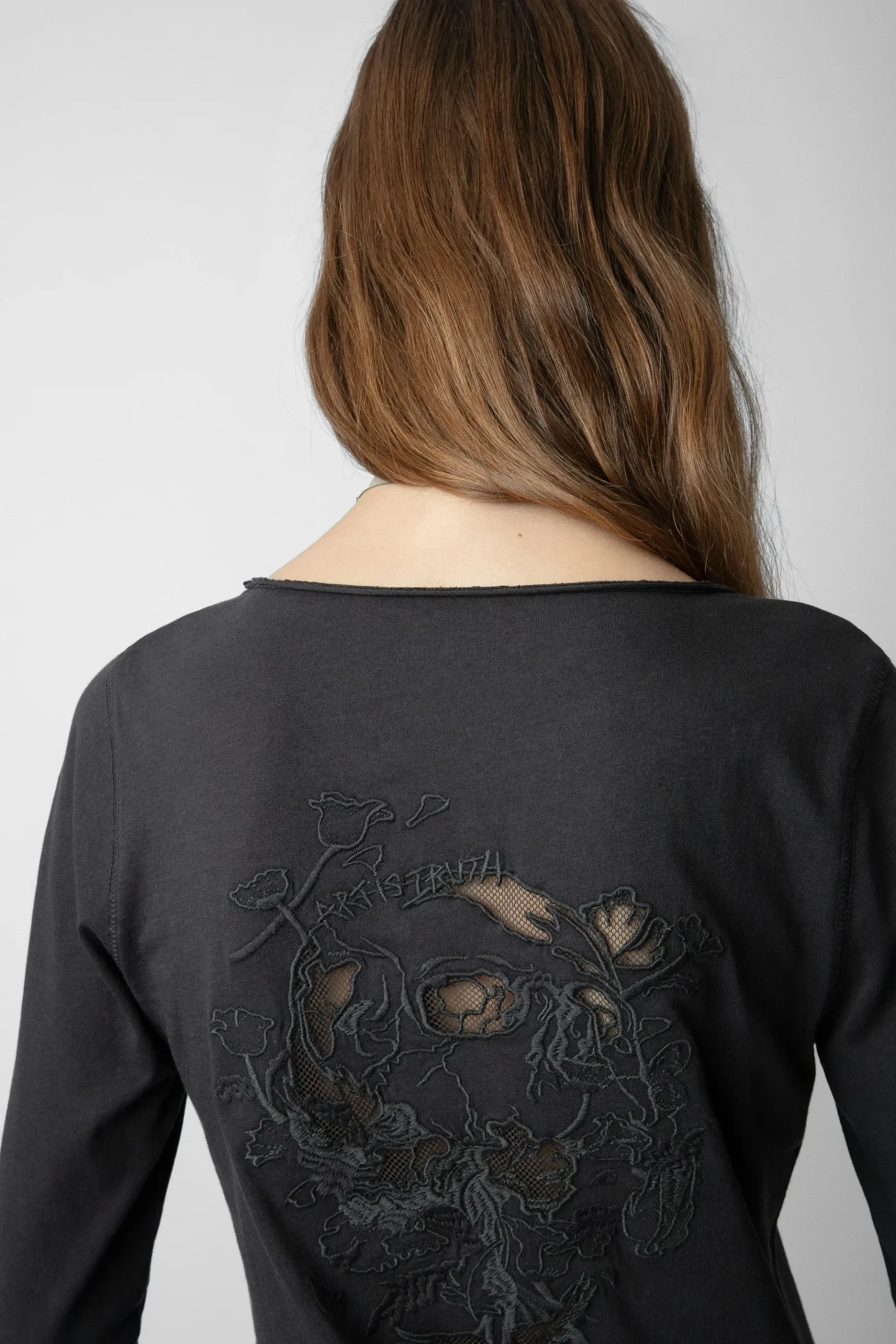 T-Shirts^Zadig & Voltaire T-Shirt Henley C'Est La Faute A Voltaire