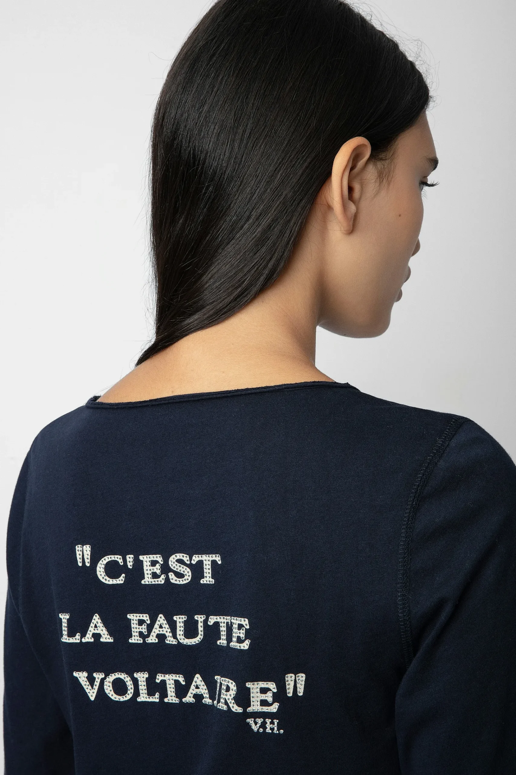 T-Shirts^Zadig & Voltaire T-Shirt Henley C'Est La Faute A Voltaire
