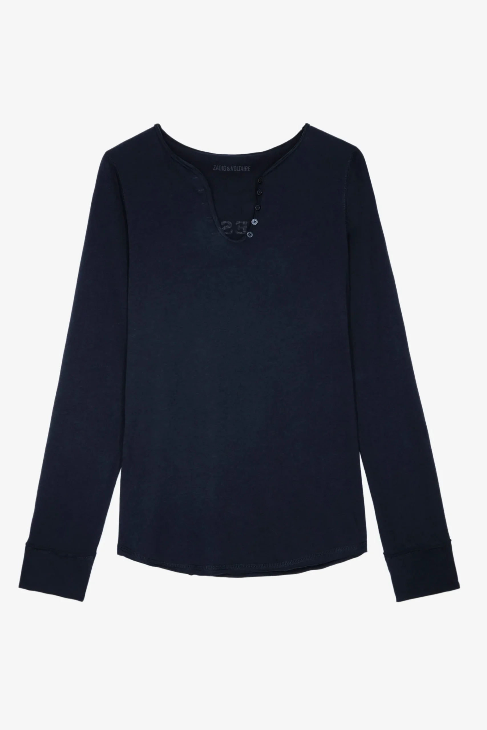 T-Shirts^Zadig & Voltaire T-Shirt Henley C'Est La Faute A Voltaire
