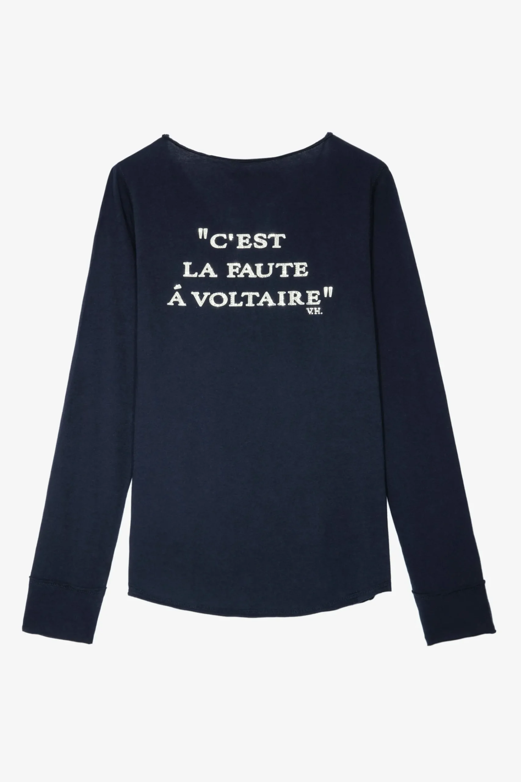 T-Shirts^Zadig & Voltaire T-Shirt Henley C'Est La Faute A Voltaire