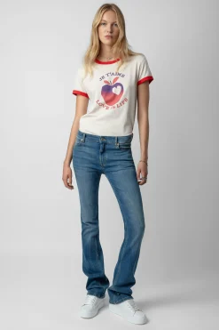 T-Shirts^Zadig & Voltaire T-Shirt Marcher L'Amour C'Est La Vie