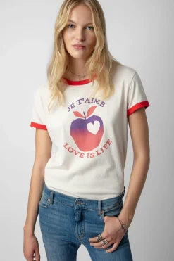 T-Shirts^Zadig & Voltaire T-Shirt Marcher L'Amour C'Est La Vie