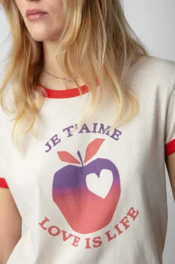 T-Shirts^Zadig & Voltaire T-Shirt Marcher L'Amour C'Est La Vie