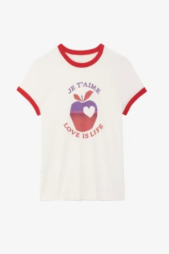 T-Shirts^Zadig & Voltaire T-Shirt Marcher L'Amour C'Est La Vie