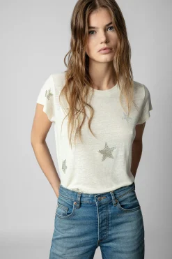 T-Shirts^Zadig & Voltaire T-Shirt Skinny Etoiles Strass
