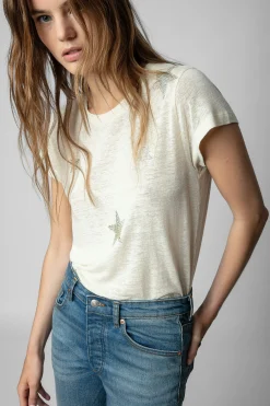 T-Shirts^Zadig & Voltaire T-Shirt Skinny Etoiles Strass