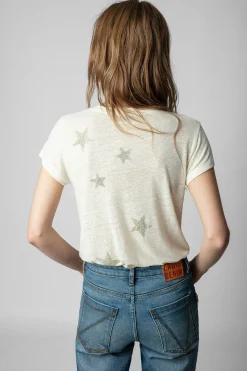T-Shirts^Zadig & Voltaire T-Shirt Skinny Etoiles Strass