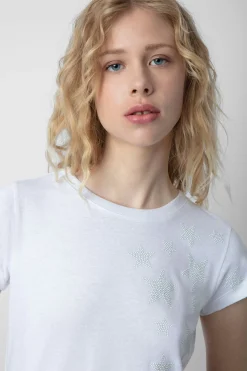 T-Shirts^Zadig & Voltaire T-Shirt Skinny Etoiles Strass