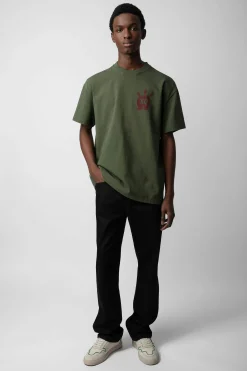 T-Shirts^Zadig & Voltaire T-Shirt Tete De Mort En Peluche