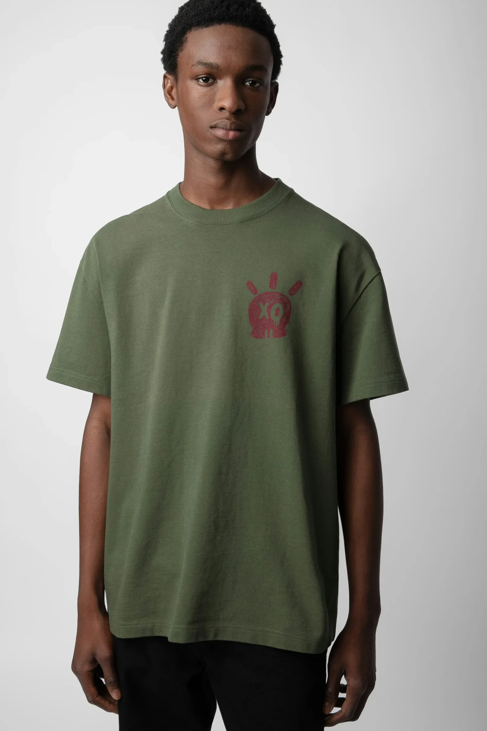 T-Shirts^Zadig & Voltaire T-Shirt Tete De Mort En Peluche