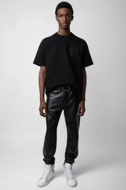 T-Shirts^Zadig & Voltaire T-Shirt Tete De Mort En Peluche