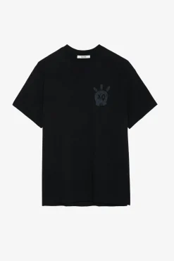 T-Shirts^Zadig & Voltaire T-Shirt Tete De Mort En Peluche