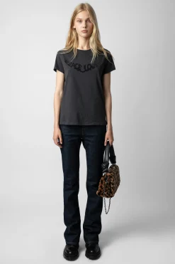 T-Shirts^Zadig & Voltaire T-Shirt Walk Peace & Love Strass