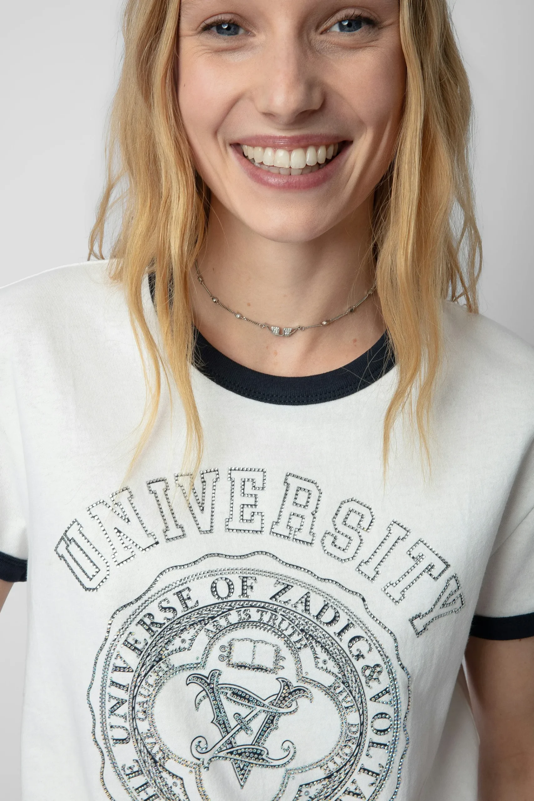 T-Shirts^Zadig & Voltaire T-Shirt Walk University Diamante
