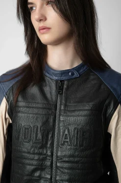 Unisexe^Zadig & Voltaire Veste En Cuir De Motard Tardif