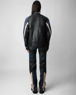 Unisexe^Zadig & Voltaire Veste En Cuir De Motard Tardif