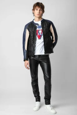 Unisexe^Zadig & Voltaire Veste En Cuir De Motard Tardif