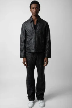 Manteaux Et Vestes^Zadig & Voltaire Veste En Cuir Froisse Lasso