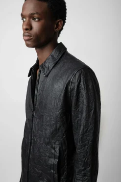 Manteaux Et Vestes^Zadig & Voltaire Veste En Cuir Froisse Lasso