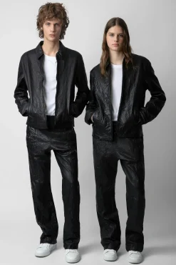 Manteaux Et Vestes^Zadig & Voltaire Veste En Cuir Froisse Lasso