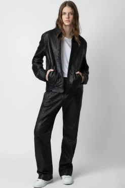 Manteaux Et Vestes^Zadig & Voltaire Veste En Cuir Froisse Lasso