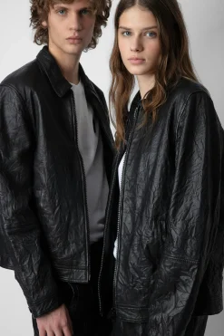 Manteaux Et Vestes^Zadig & Voltaire Veste En Cuir Froisse Lasso