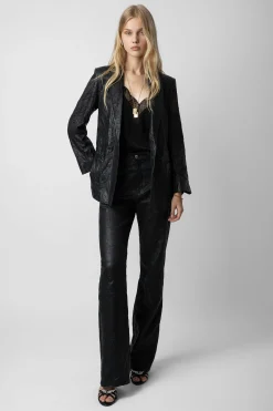 Vestes^Zadig & Voltaire Veste En Cuir Froisse Visco