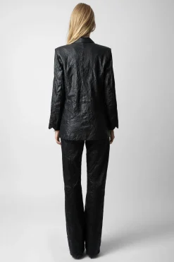 Vestes^Zadig & Voltaire Veste En Cuir Froisse Visco