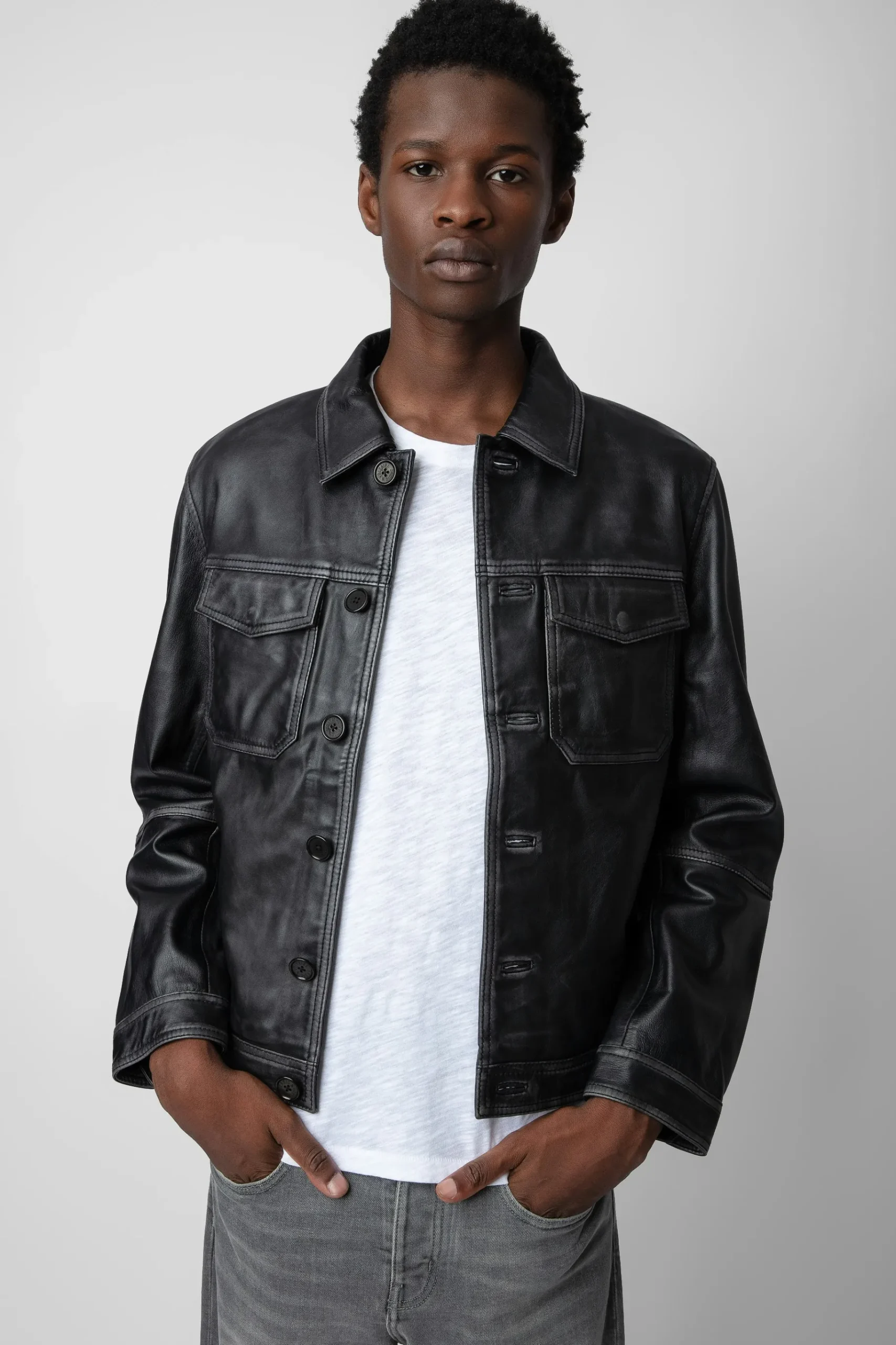 Manteaux Et Vestes^Zadig & Voltaire Veste En Cuir Vintage Lasso