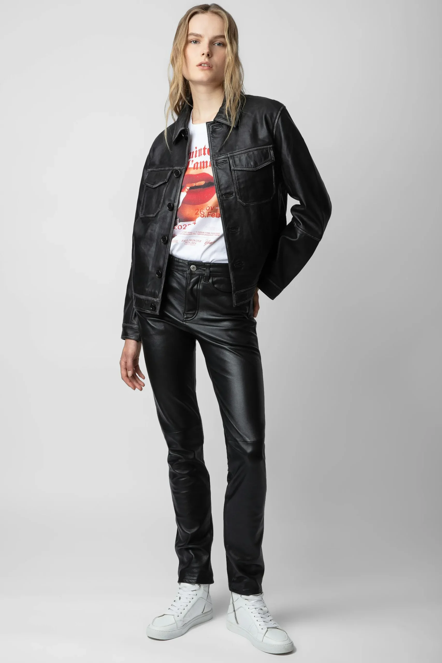 Manteaux Et Vestes^Zadig & Voltaire Veste En Cuir Vintage Lasso